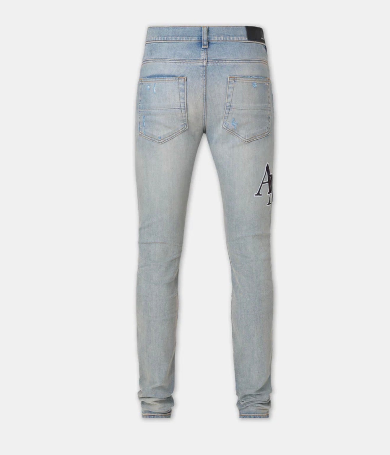 STAGGERED EMBROIDERED LOGO AMIRI JEAN