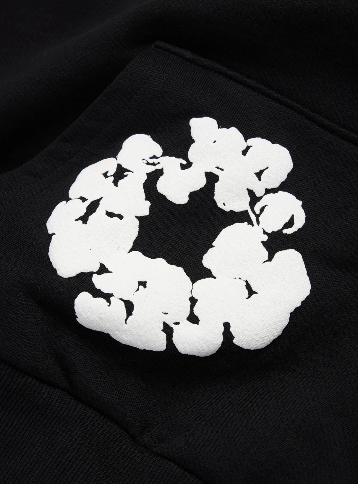 COTTON WREATH HOODIE BLACK