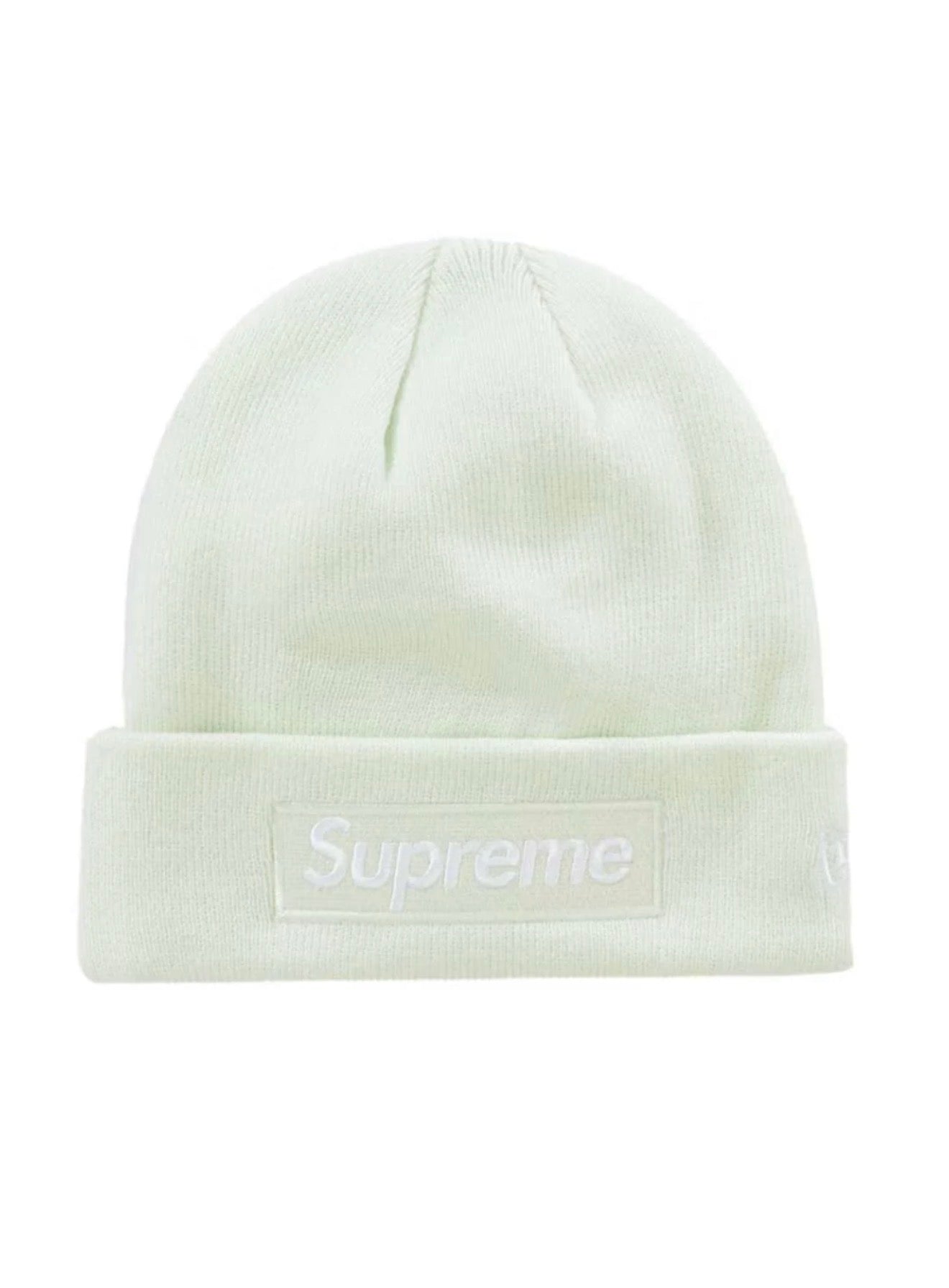 Supreme New Era Box Logo Beanie Light Green