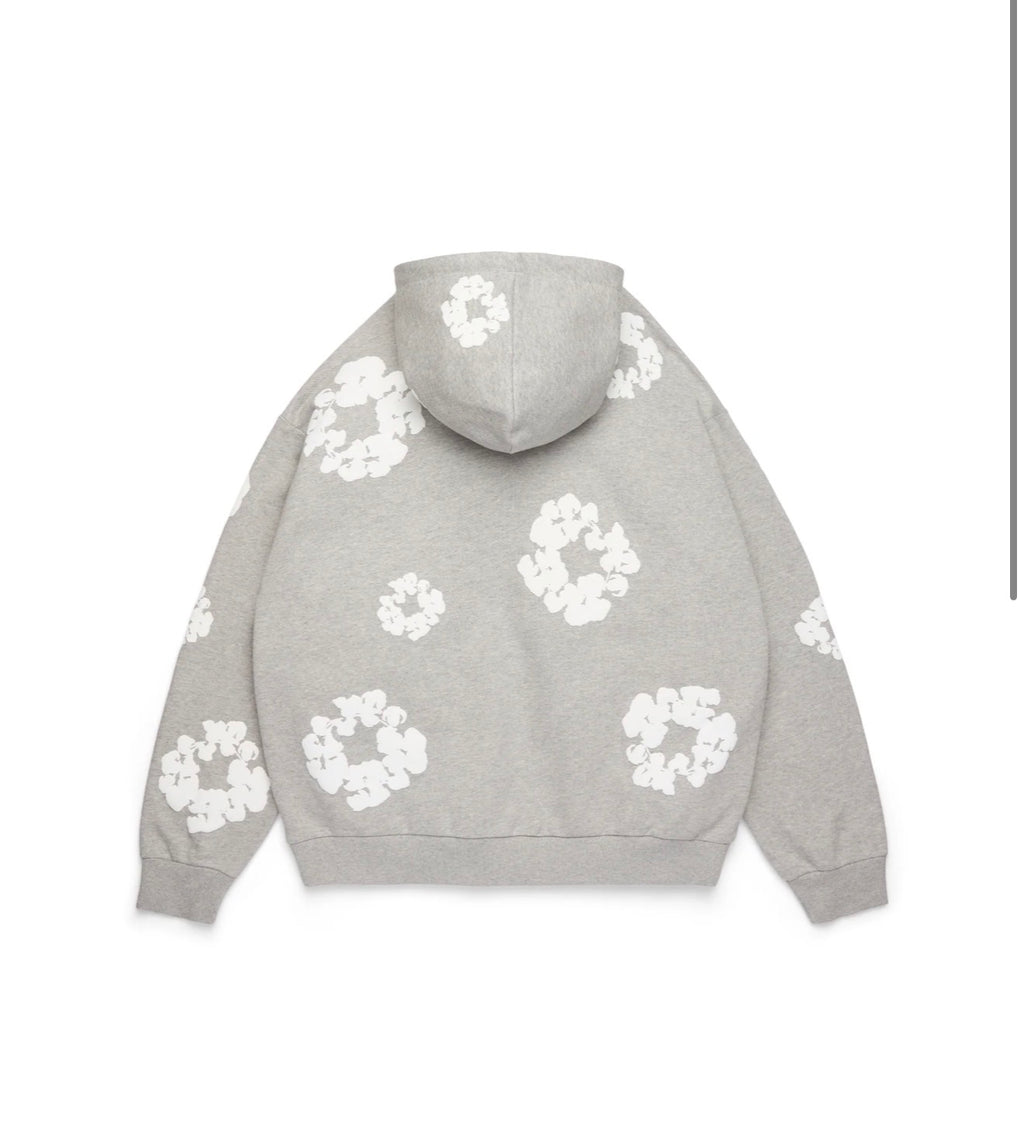 COTTON WREATH HOODIE GREY